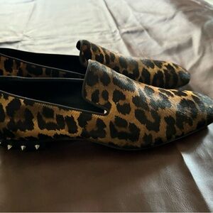 Christian Louboutin Brown and Black Marquees Flat Loafers